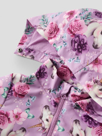 NAME IT Jakke Maxi Violet Floral Unicorn